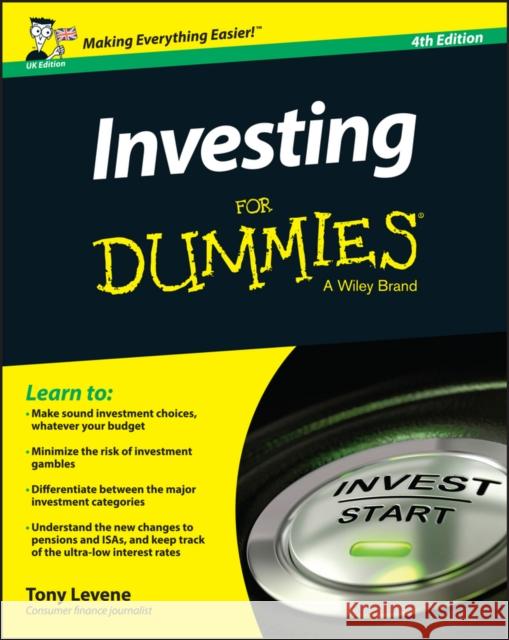 Investing for Dummies - UK Levene, T 9781119025764 John Wiley & Sons Inc