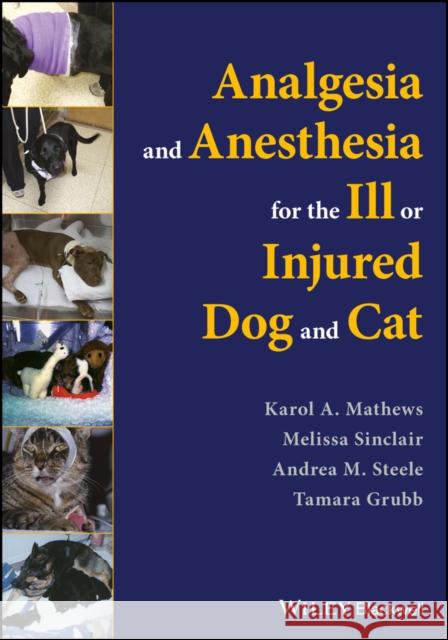 Analgesia and Anesthesia for the Ill or Injured Dog and Cat Karol A. Mathews Melissa Sinclair Andrea M. Steele 9781119036562 Wiley-Blackwell