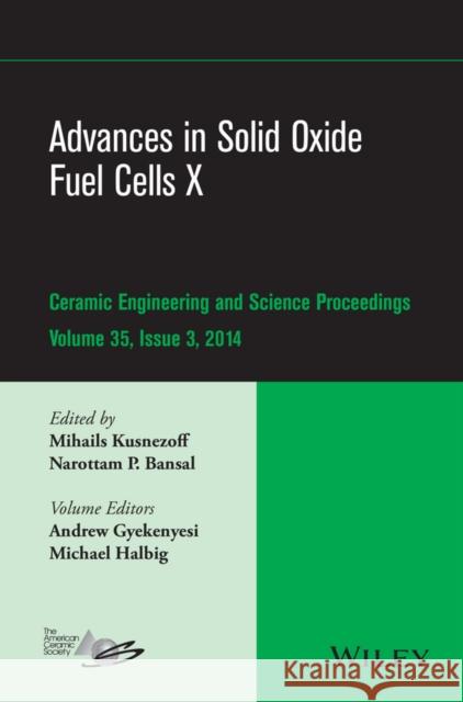 Advances in Solid Oxide Fuel Cells X, Volume 35, Issue 3 Kusnezoff, Mihails 9781119040200 John Wiley & Sons