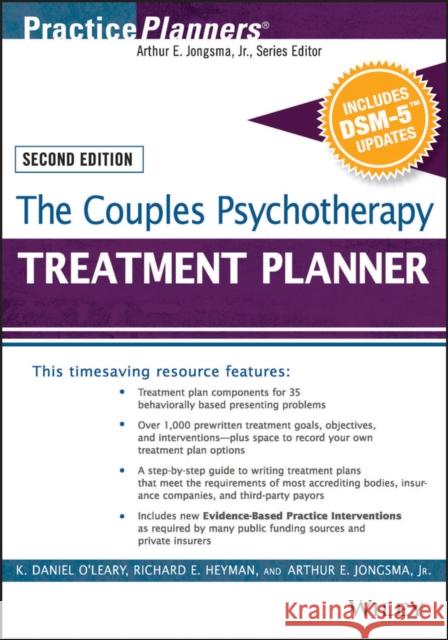 The Couples Psychotherapy Treatment Planner, with Dsm-5 Updates O'Leary, K. Daniel 9781119063124 John Wiley & Sons