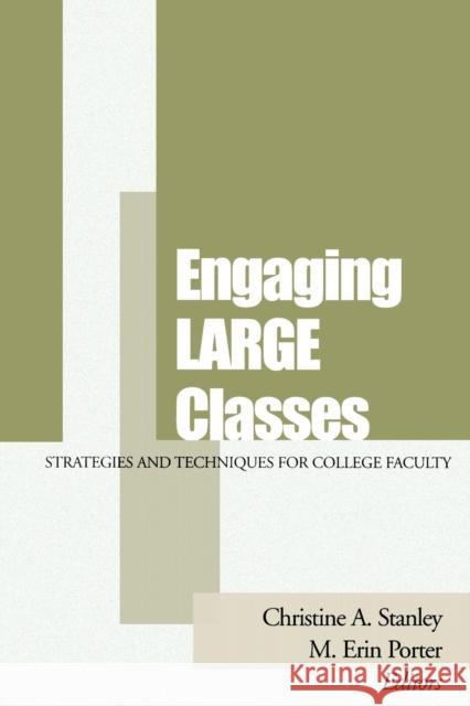 Engaging Large Classes: Strategies and Techniques for College Faculty Christine A. Stanley M. Erin Porter  9781119111245 John Wiley & Sons Inc