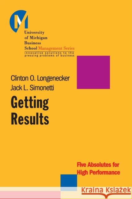 Getting Results PAPER POD Longenecker, Clinton O. 9781119185338