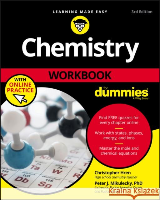 Chemistry Workbook For Dummies with Online Practice  9781119357452 John Wiley & Sons