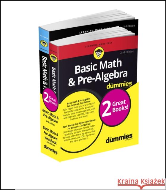 Basic Math & Pre-Algebra For Dummies Book + Workbook Bundle Mark Zegarelli 9781119387107 John Wiley & Sons