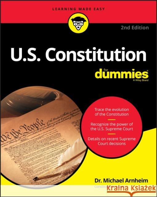 U.S. Constitution for Dummies Arnheim, Michael 9781119387299