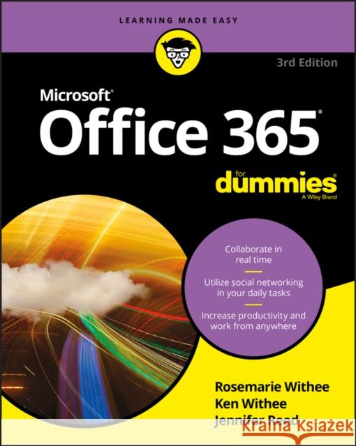 Office 365 for Dummies Withee, Rosemarie 9781119513353 For Dummies