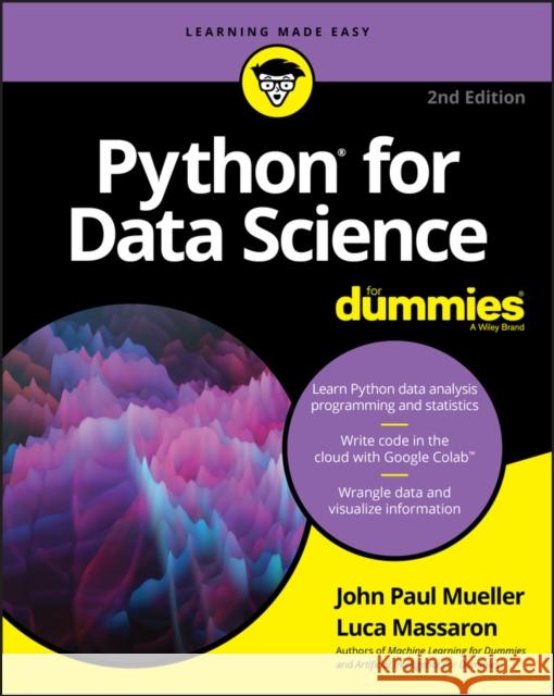 Python for Data Science for Dummies Mueller, John Paul 9781119547624 For Dummies