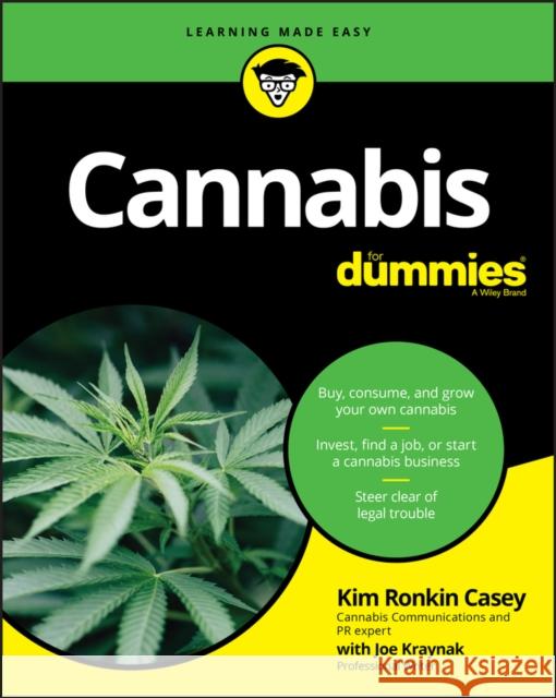 Cannabis for Dummies Kraynak, Joe 9781119550662