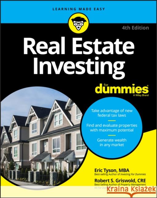 Real Estate Investing for Dummies Tyson, Eric 9781119601760 For Dummies