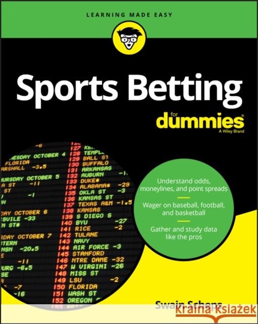 Sports Betting For Dummies Swain Scheps 9781119654384 John Wiley & Sons Inc