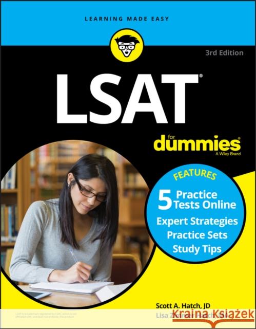 LSAT for Dummies: Book + 5 Practice Tests Online Hatch, Lisa Zimmer 9781119716273