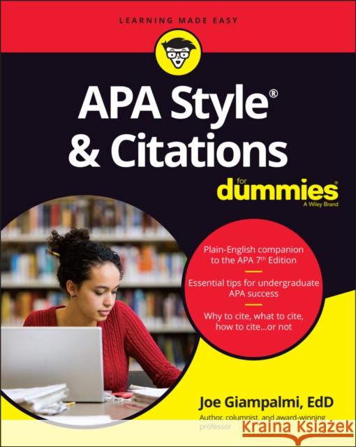 APA Style & Citations For Dummies Joe Giampalmi 9781119716440 For Dummies