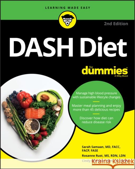 Dash Diet for Dummies Samaan, Sarah 9781119740797 John Wiley & Sons Inc