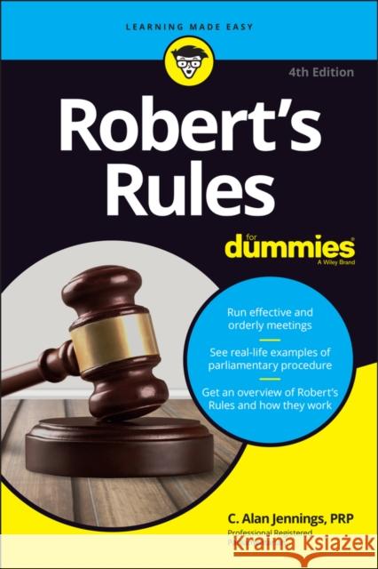 Robert's Rules for Dummies C. Alan Jennings 9781119824589