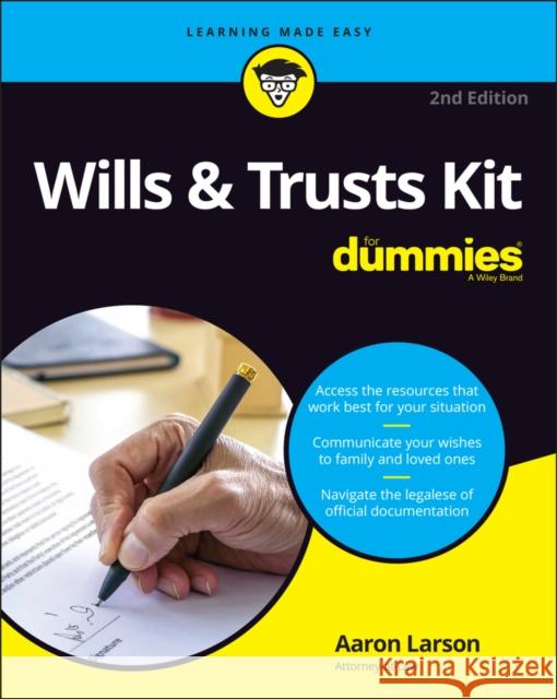 Wills & Trusts Kit for Dummies Aaron Larson 9781119832188 For Dummies