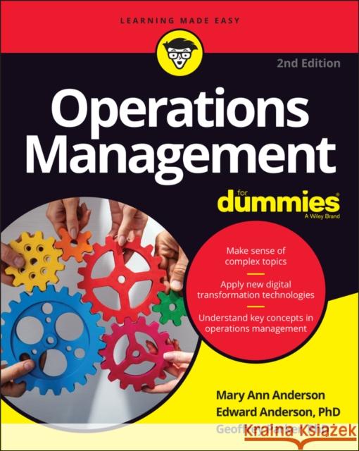 Operations Management For Dummies Geoffrey (Dartmouth College, Hanover, NH) Parker 9781119843108 John Wiley & Sons Inc