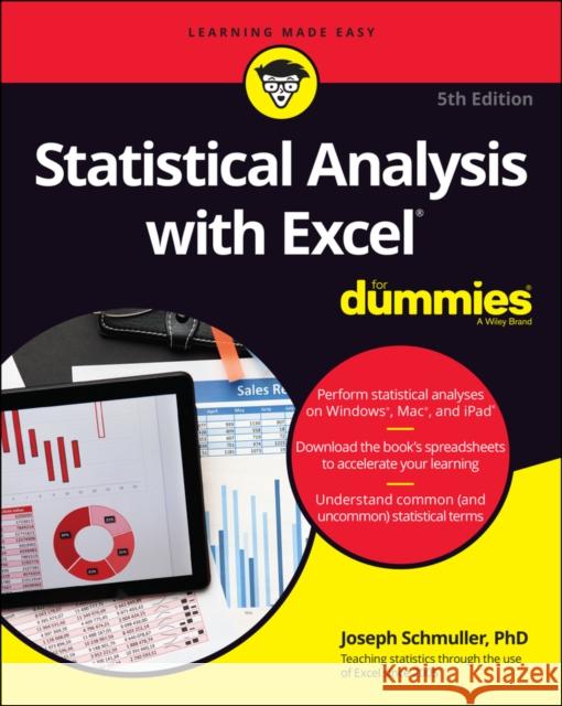 Statistical Analysis with Excel For Dummies Joseph Schmuller 9781119844549 John Wiley & Sons Inc