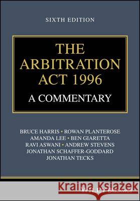 The Arbitration Act 1996 Bruce Harris 9781119898719