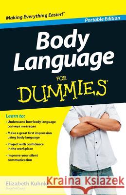 Body Language For Dummies, Por Kuhnke 9781119945567 Wiley