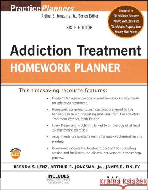 Addiction Treatment Homework Planner Lenz, Brenda S. 9781119987789