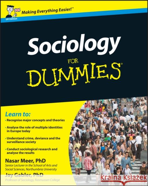 Sociology For Dummies, UK Edition Jay (Rasmussen College) Gabler 9781119991342 John Wiley & Sons Inc
