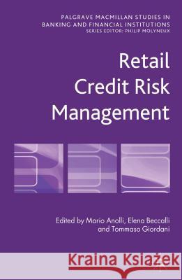 Retail Credit Risk Management Elena Beccalli 9781137006752 0