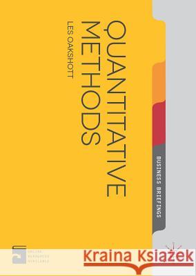 Quantitative Methods Les Oakshott 9781137340856 Palgrave MacMillan