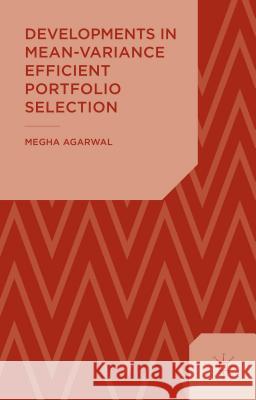 Developments in Mean-Variance Efficient Portfolio Selection Megha Agarwal 9781137359919 Palgrave MacMillan