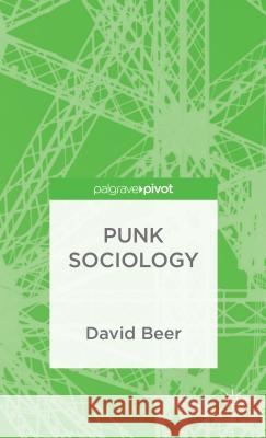 Punk Sociology David Beer   9781137371201