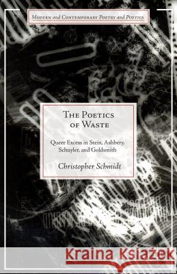 The Poetics of Waste: Queer Excess in Stein, Ashbery, Schuyler, and Goldsmith Schmidt, C. 9781137402783 Palgrave MacMillan