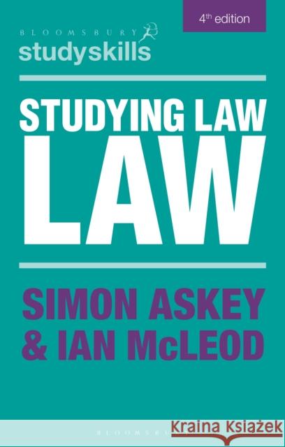 Studying Law Simon Askey 9781137412683 Palgrave Macmillan Higher Ed