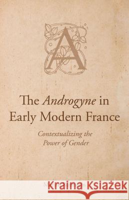 The Androgyne in Early Modern France: Contextualizing the Power of Gender Rothstein, Marian 9781137541369 Palgrave MacMillan