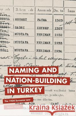 Naming and Nation-Building in Turkey: The 1934 Surname Law Türköz, Meltem 9781137576330