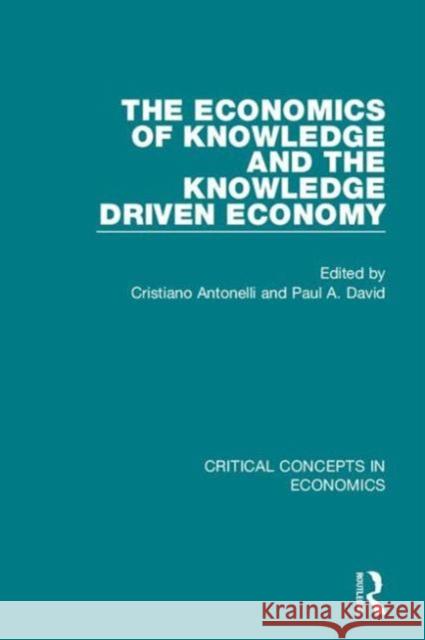 The Economics of Knowledge And.. Cristiano Antonelli 9781138014732