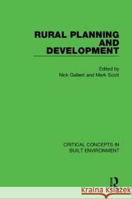 Rural Planning and Development Nick Gallent 9781138016347 Routledge