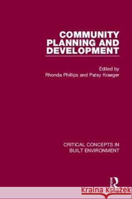 Community Planning and Development Rhonda Phillips 9781138023093 Routledge