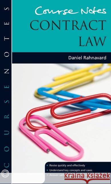 Course Notes: Contract Law Daniel Rahnavard 9781138135901 Routledge