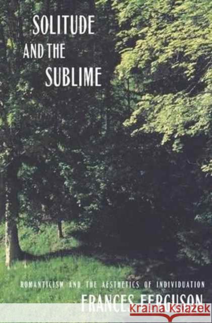 Solitude and the Sublime: The Romantic Aesthetics of Individuation Frances Ferguson 9781138139725 Routledge