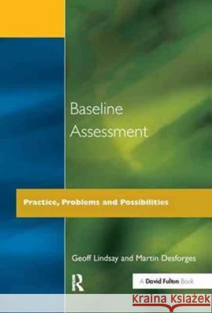 Baseline Assessment    9781138163898 CRC Press