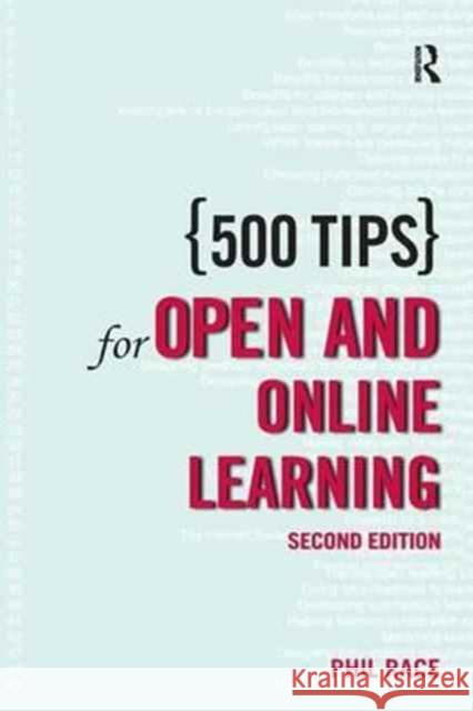 500 Tips for Open and Online Learning Phil Race   9781138164116