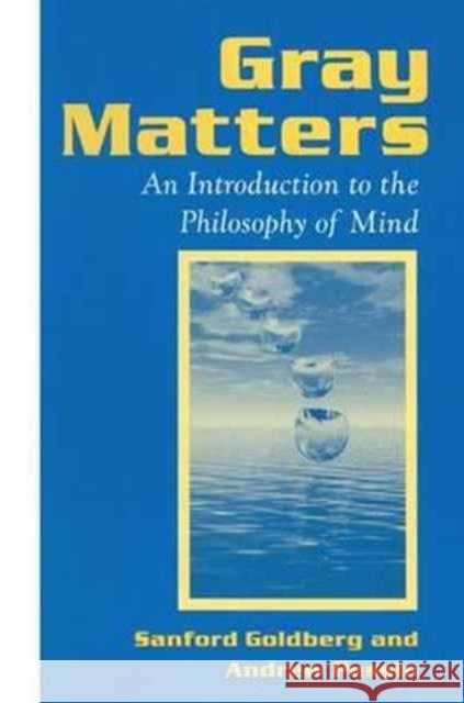 Gray Matters: Introduction to the Philosophy of Mind Goldberg, Sanford 9781138164970 Routledge