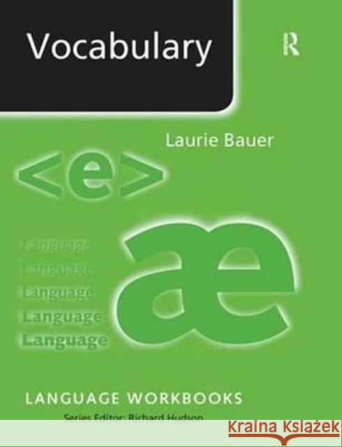 Vocabulary Laurie Bauer   9781138166523 Routledge