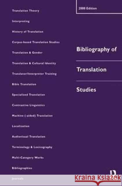 Bibliography of Translation Studies Bowker, Lynne 9781138166530