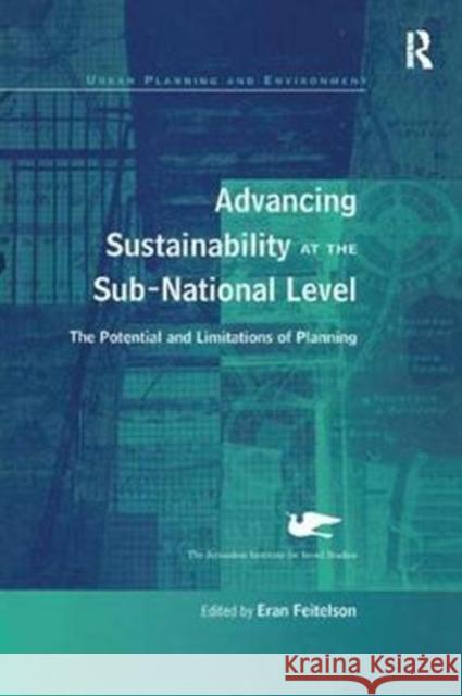 Advancing Sustainability at the Sub-National Level: The Potential and Limitations of Planning Eran Feitelson 9781138247901