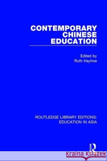 Contemporary Chinese Education  9781138310001 Taylor and Francis