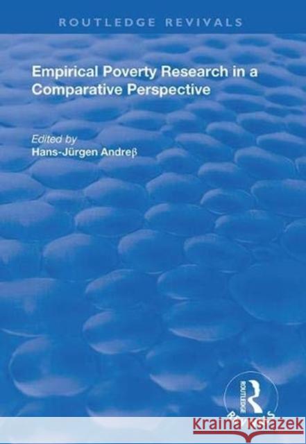 Empirical Poverty Research in a Comparative Perspective  9781138313514 Taylor and Francis