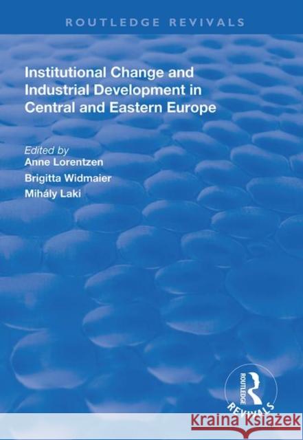 Institutional Change and Industrial Development in Central and Eastern Europe Anne Lorentzen Brigitta Widmaier Mihaly Laki 9781138314078 Routledge