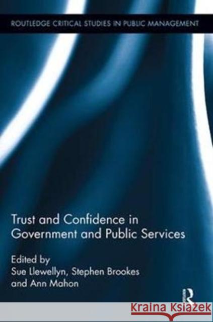 Trust and Confidence in Government and Public Services  9781138340886 Taylor and Francis