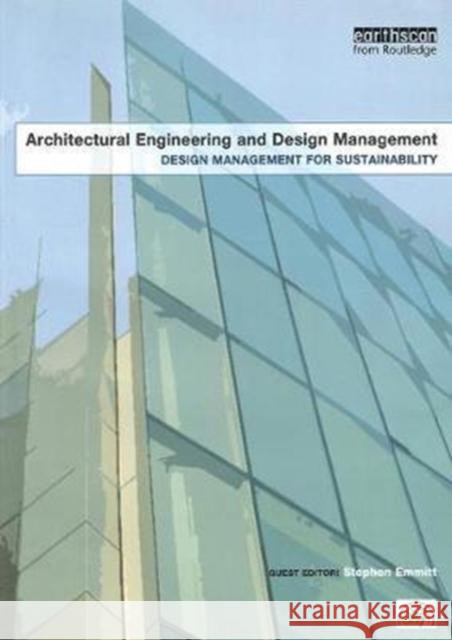 Design Management for Sustainability Stephen Emmitt 9781138408562 Routledge