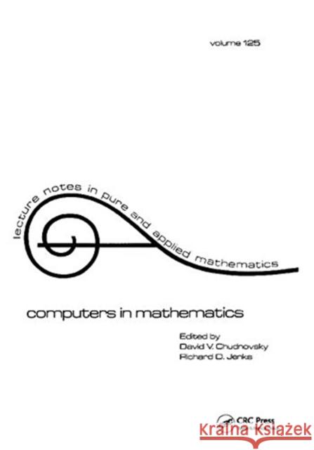 Computers in Mathematics V. Chudnovsky 9781138413429